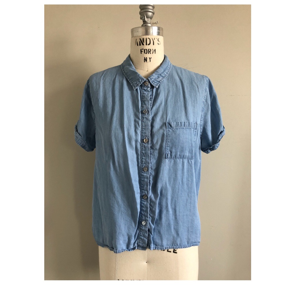 PAPER CRANE CHAMBRAY TOP